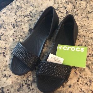 NWT Crocs Lina embellished Dorsay women’s sandals